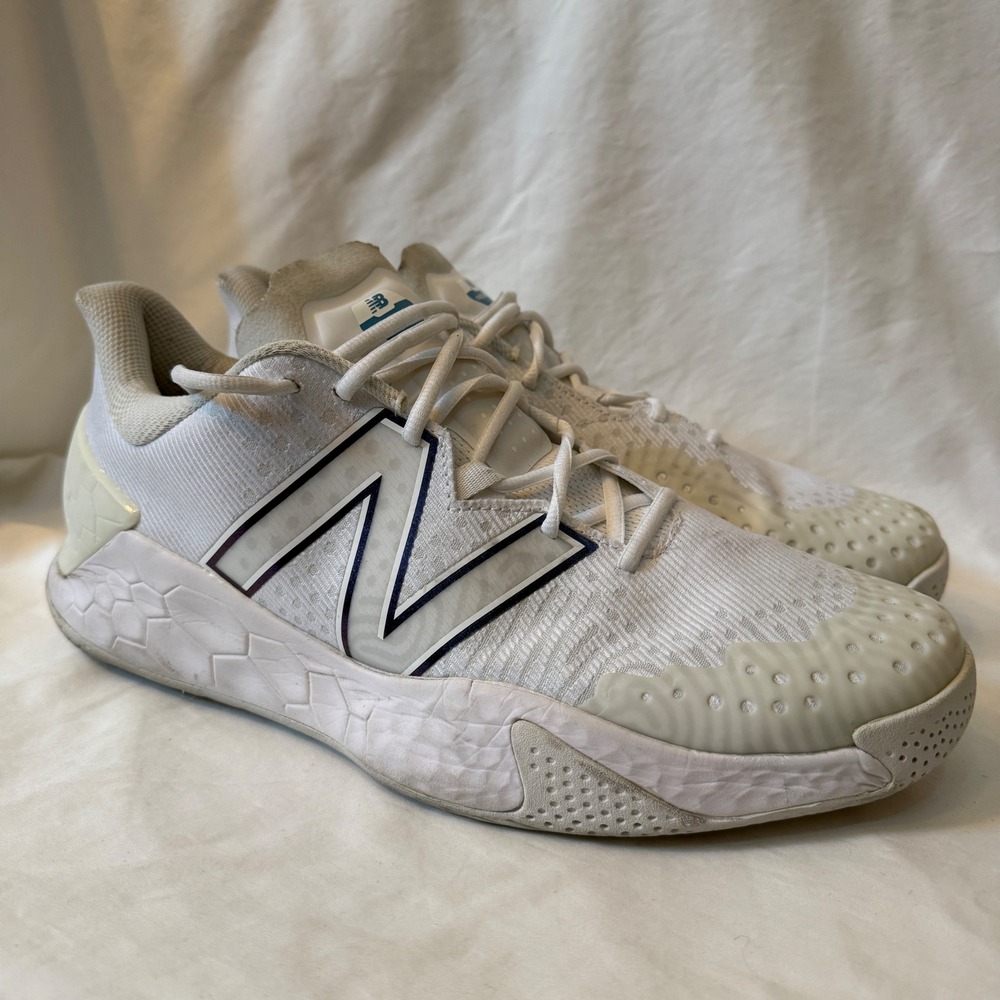 New Balance Fresh Foam Lav V2 White Blue Tennis Shoes MCHLAVL2 Mens 14 - Picture 3 of 8